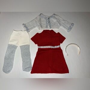 American Girl Red Knit Outfit